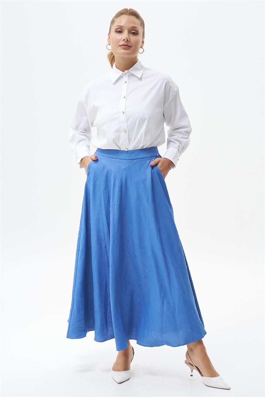 Skirt-İndigo 420057-R116