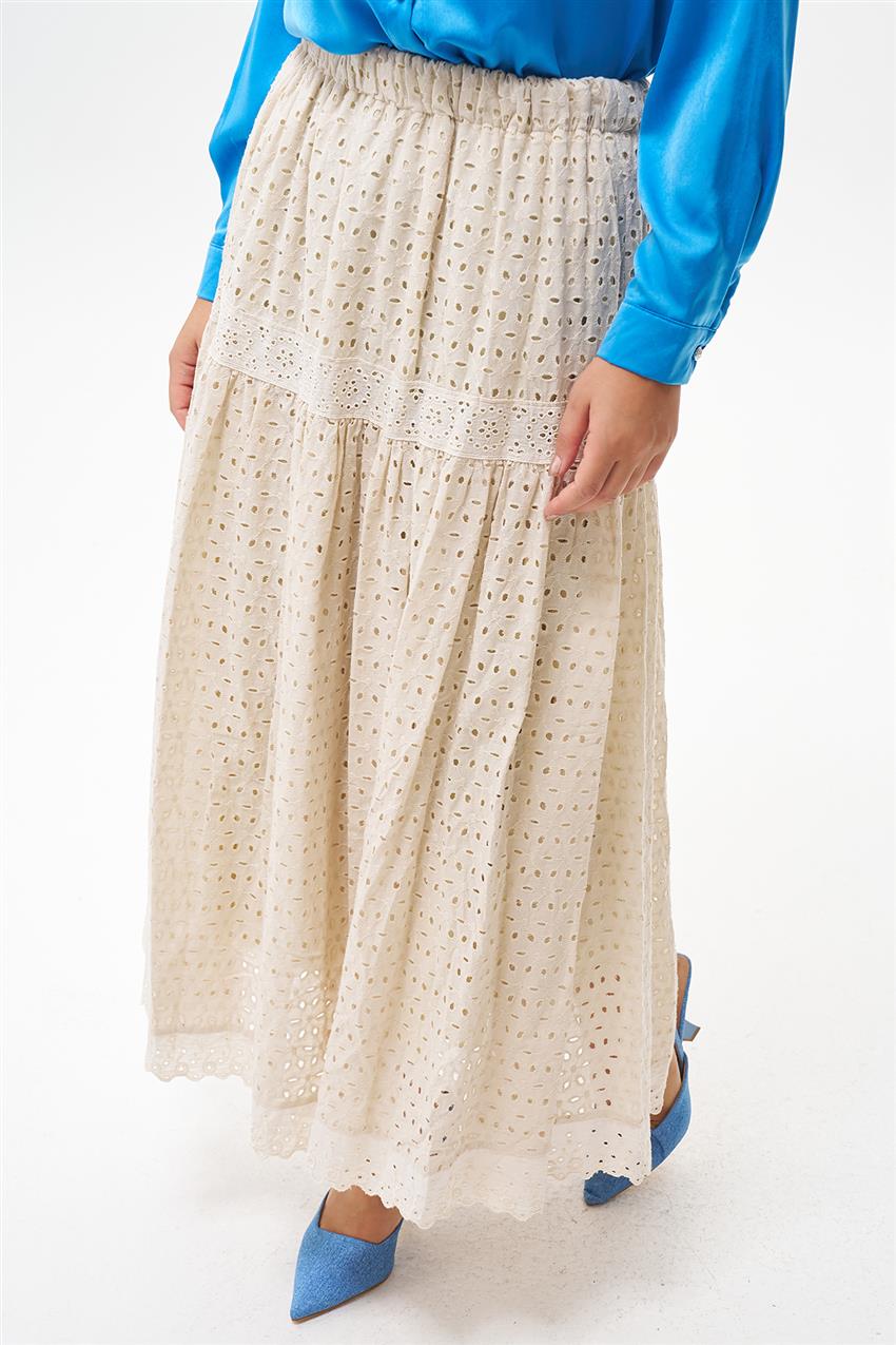 Skirt-Cream KYL-E120-12