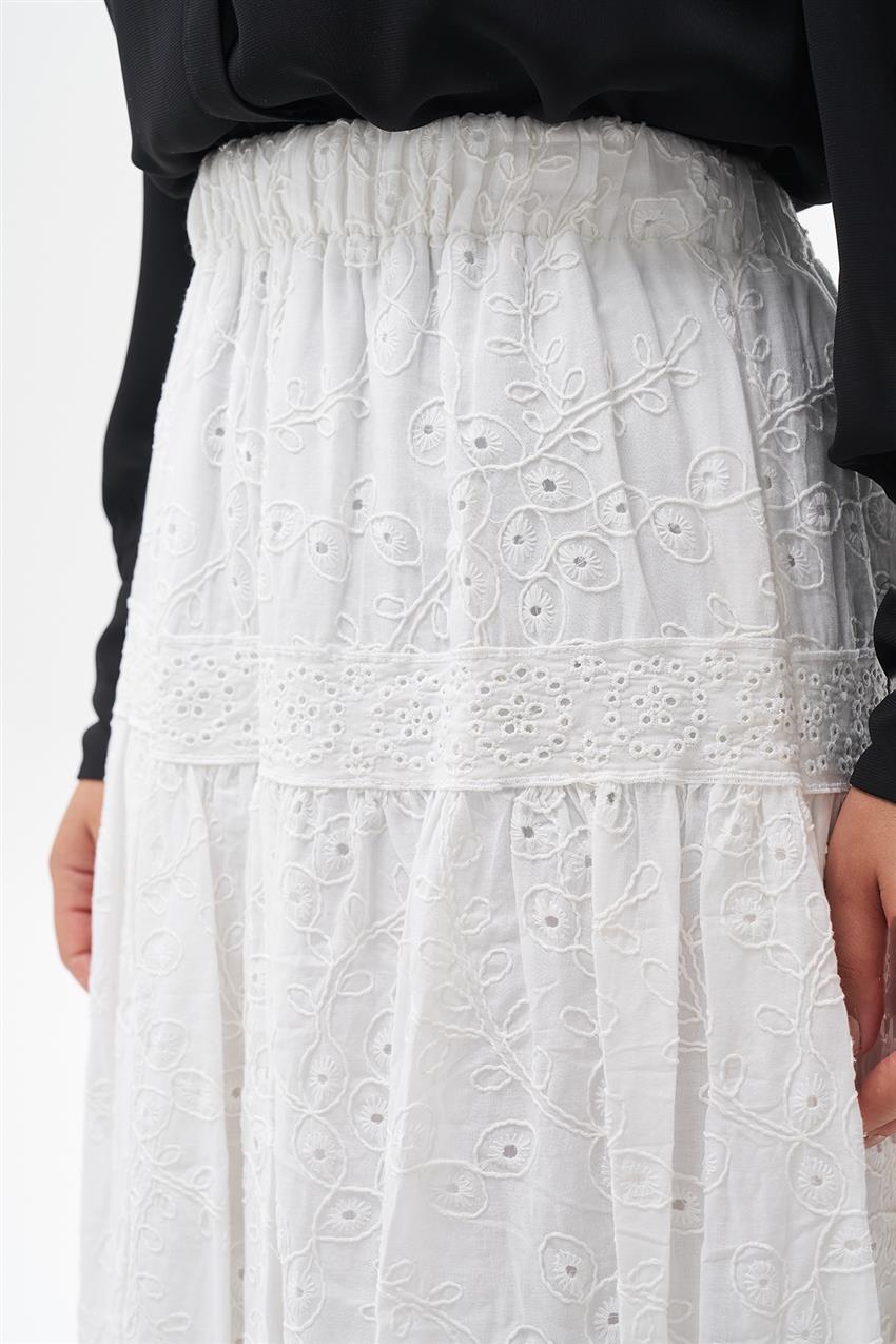 Skirt-White KYL-E119-02