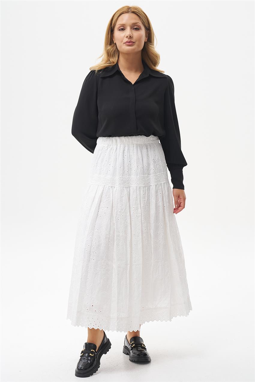 Skirt-White KYL-E119-02