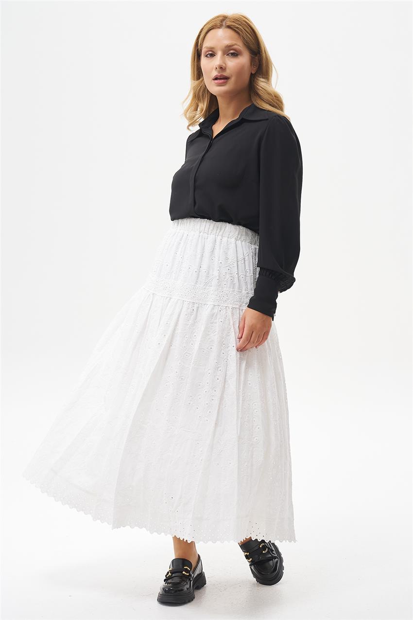 Skirt-White KYL-E119-02