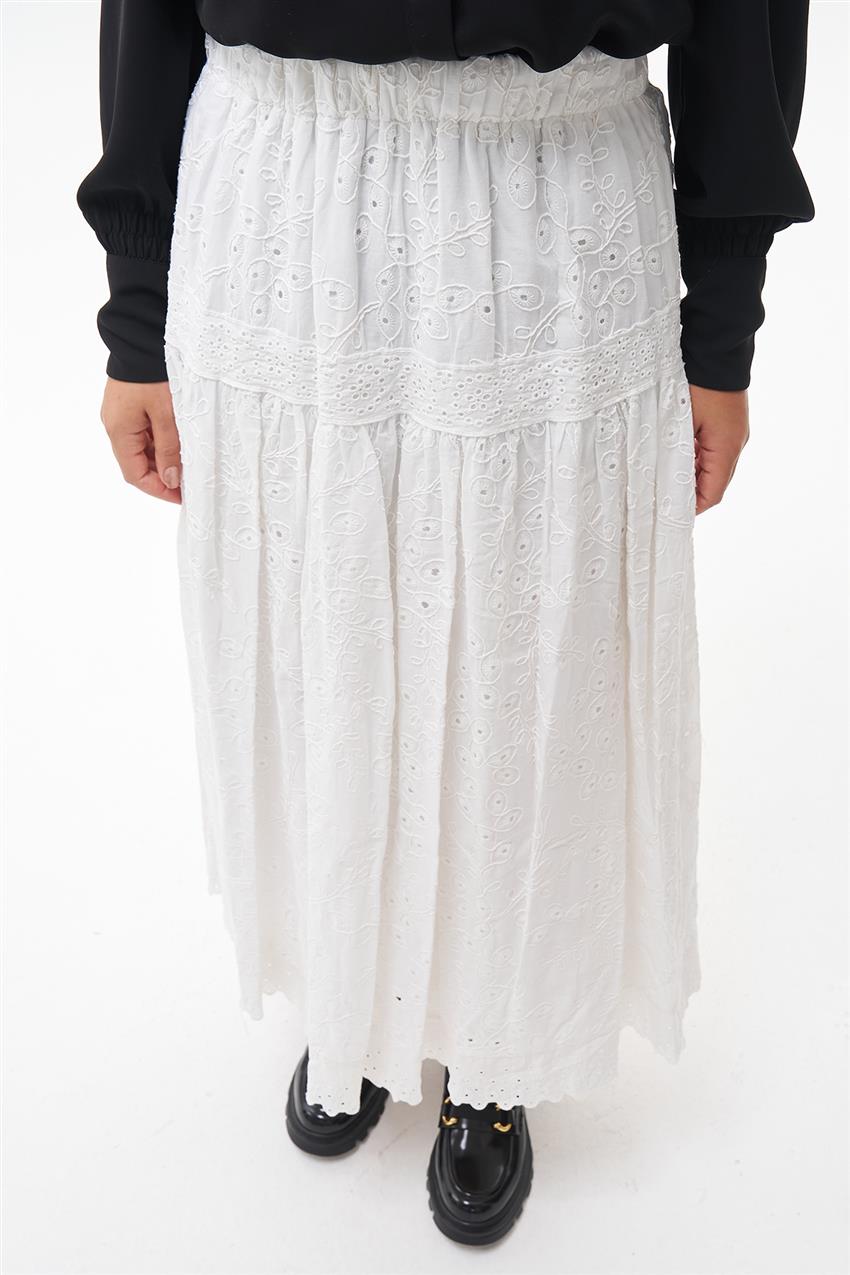 Skirt-White KYL-E119-02