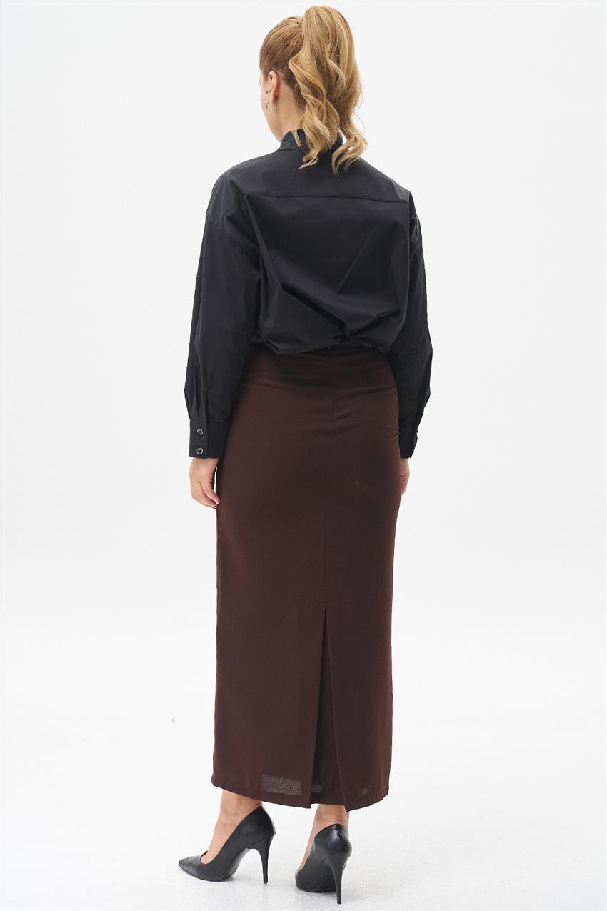 Skirt-Dark Brown 420047-R030