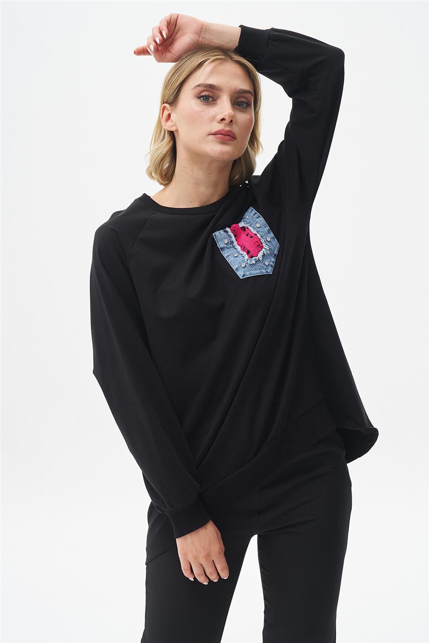 Sweatshirt-Black Fuchsia 270053-R312