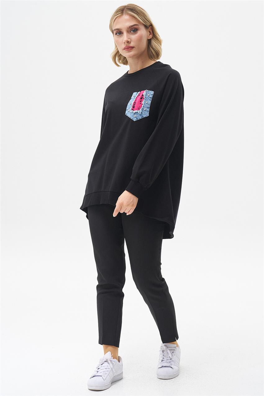 Sweatshirt-Black Fuchsia 270053-R312