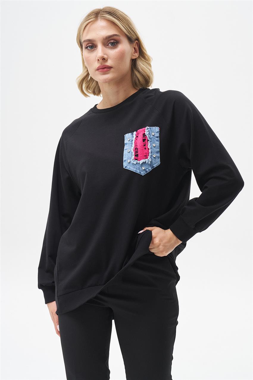 Sweatshirt-Black Fuchsia 270053-R312