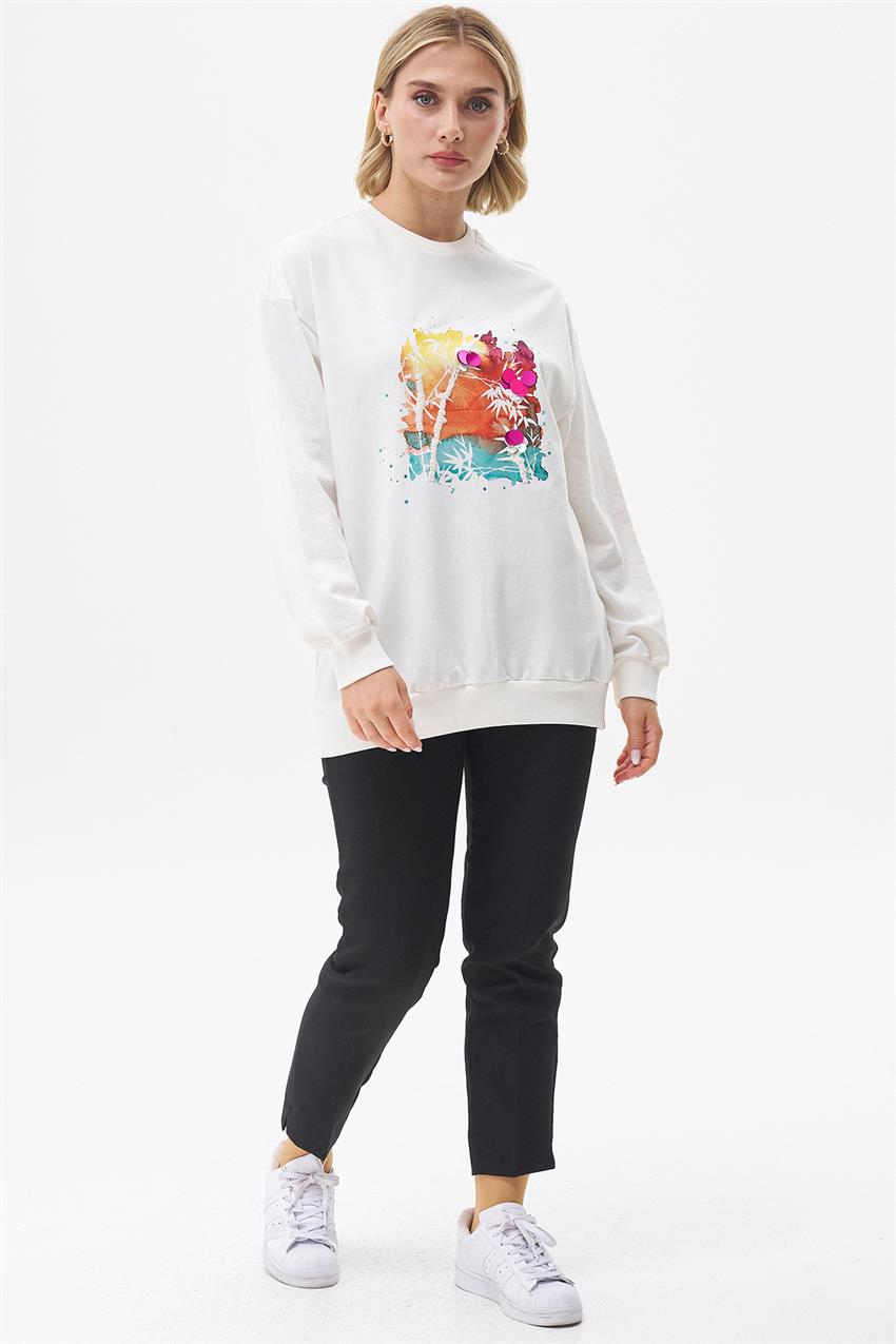 Sweatshirt-Ecru 270107-R076