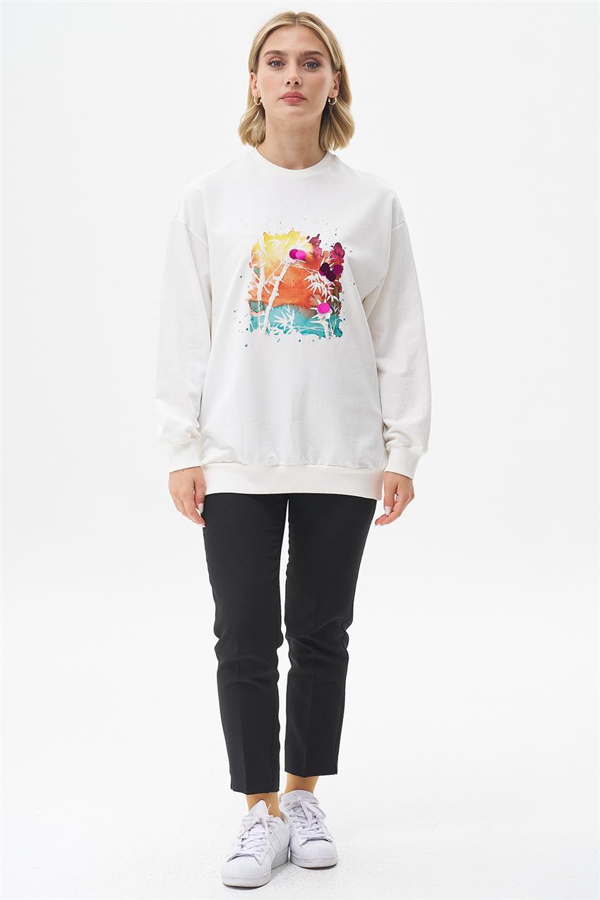 Sweatshirt-Ecru 270107-R076