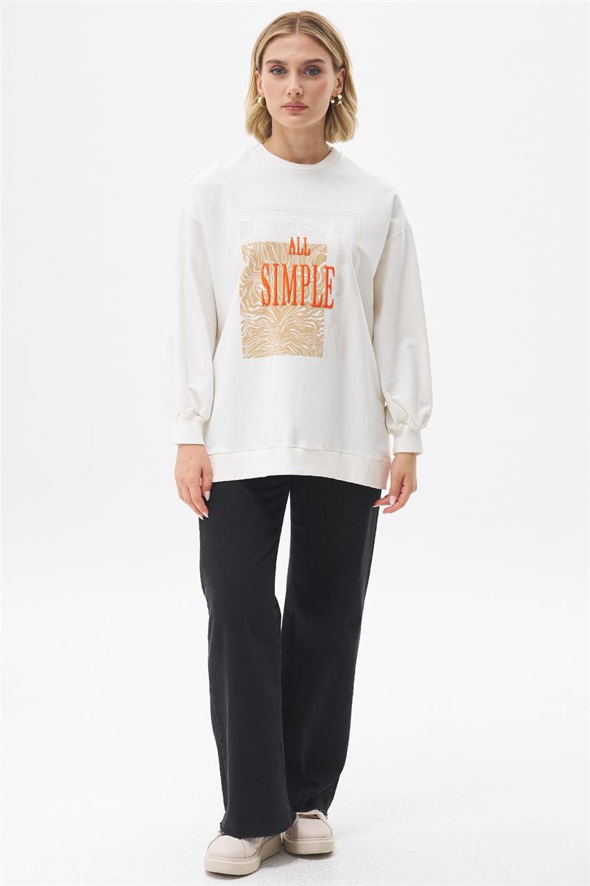 Sweatshirt-Ecru 270071-R076