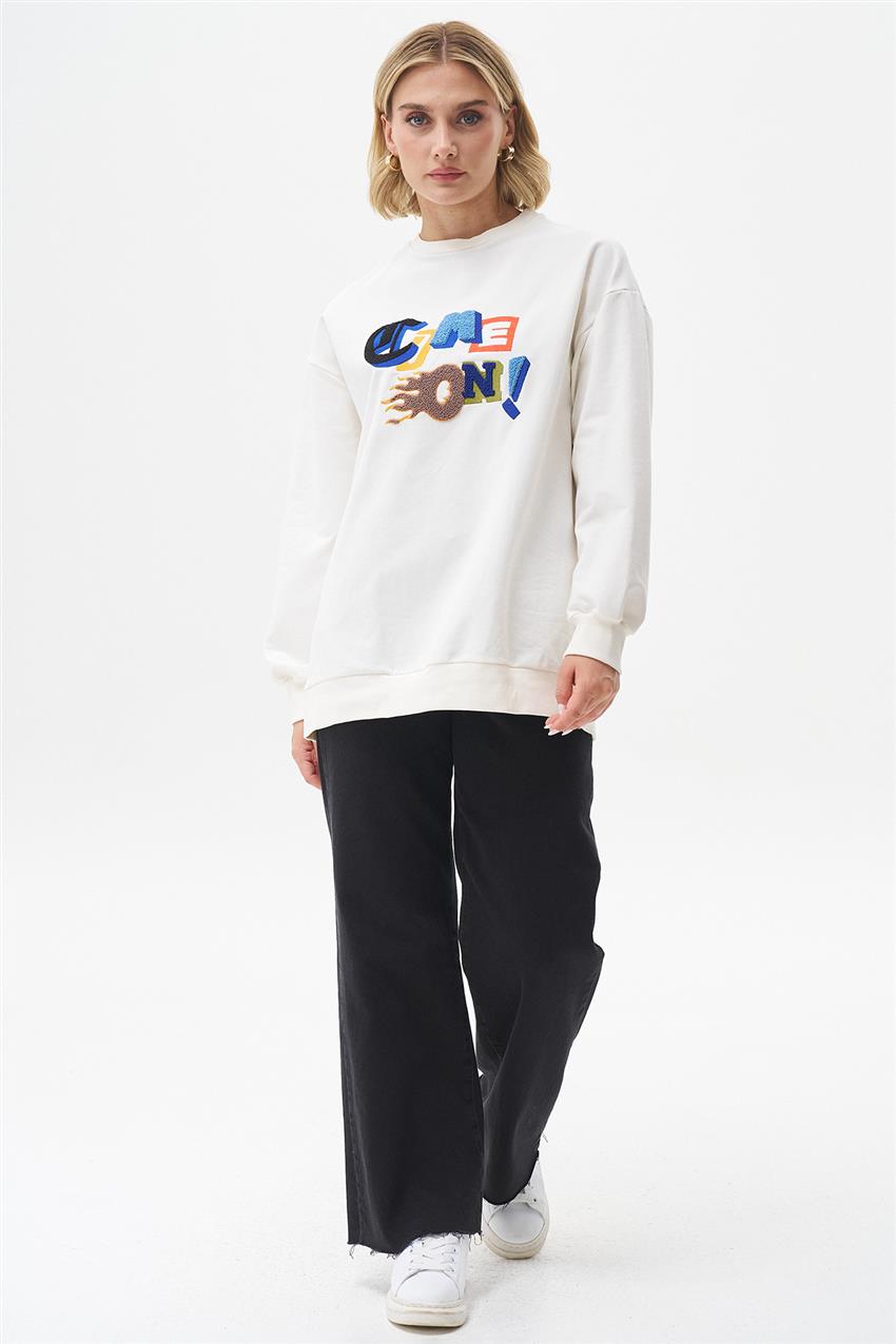 Sweatshirt-Ecru 270074-R076