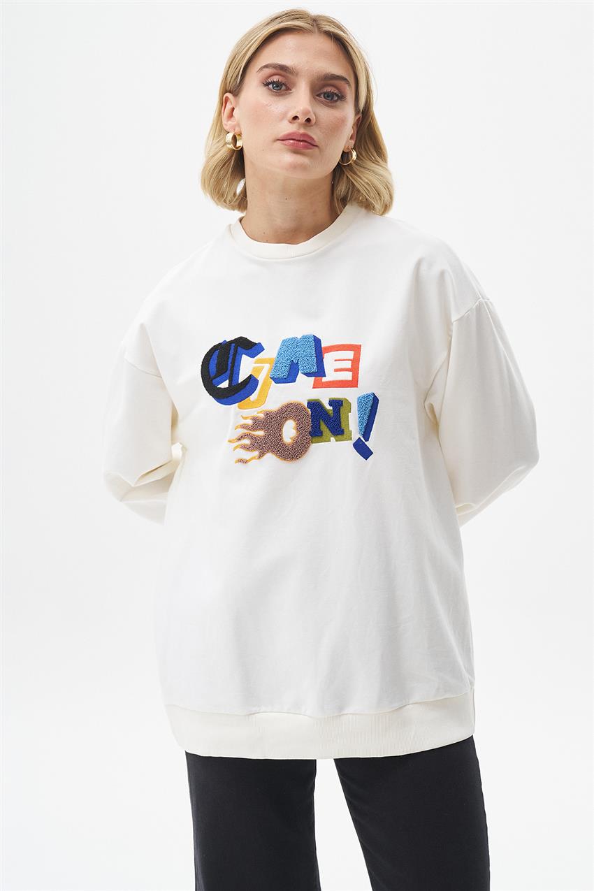 Sweatshirt-Ecru 270074-R076