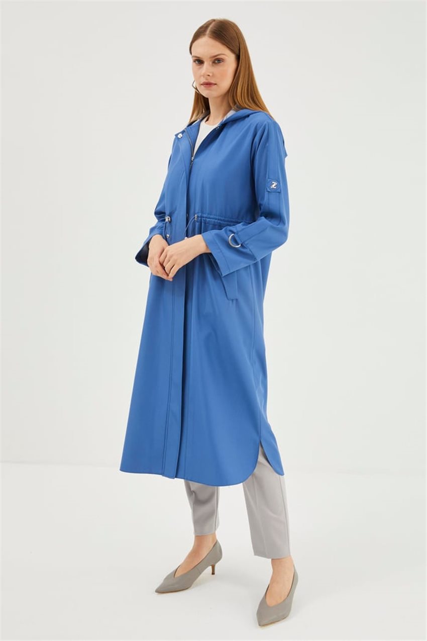 Trenchcoat-İndigo 13433-R1100