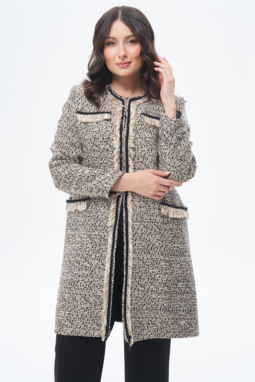 Jacket-Black-Beige KA-A23-13058-12-08