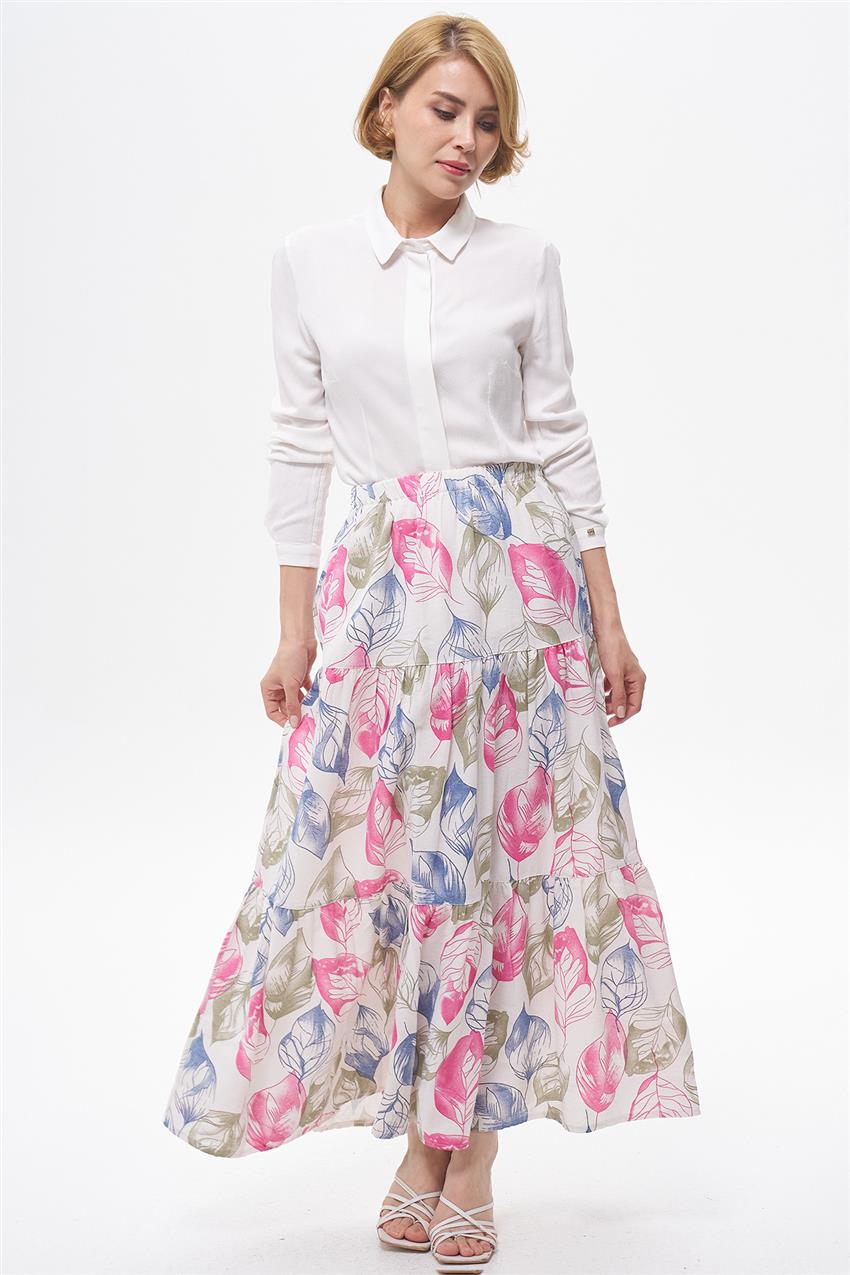 Skirt-Pink Blue EMR-1661-456