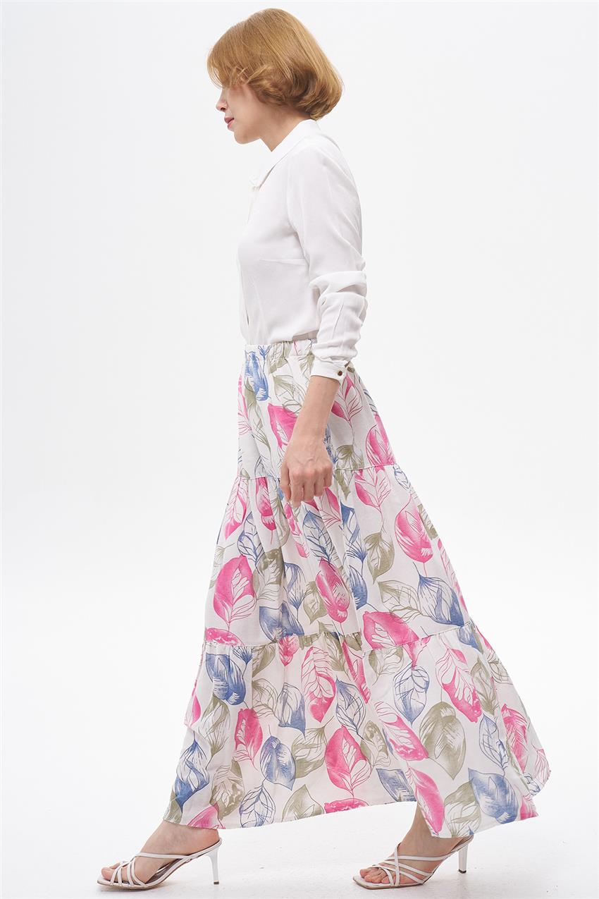 Skirt-Pink Blue EMR-1661-456