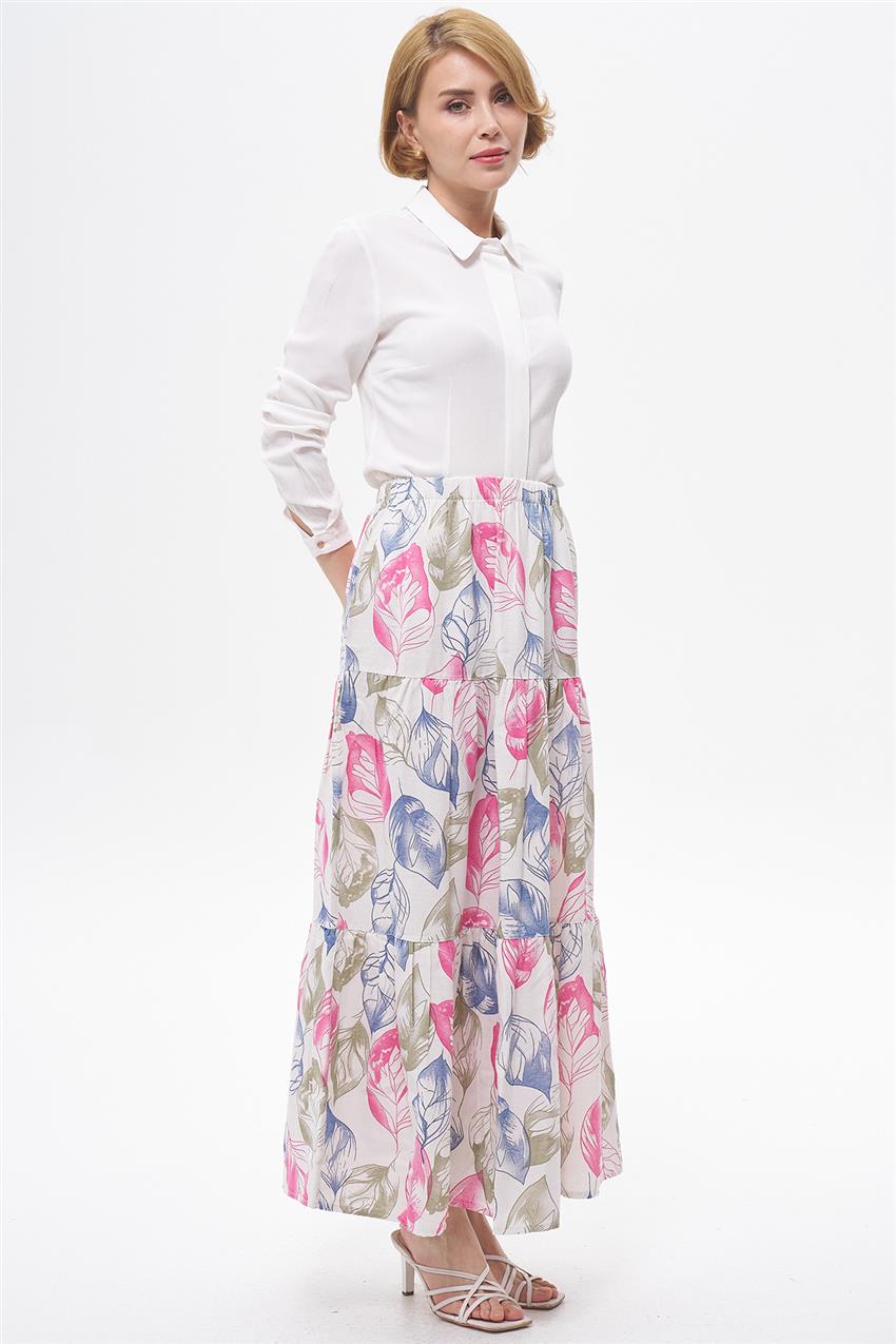 Skirt-Pink Blue EMR-1661-456