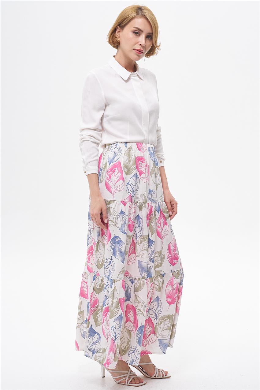 Skirt-Pink Blue EMR-1661-456