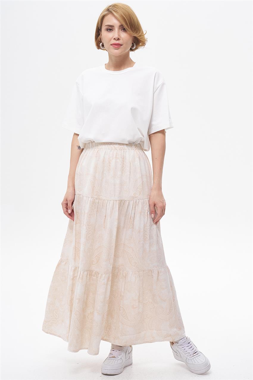 Skirt-Beige EMR-1663-11