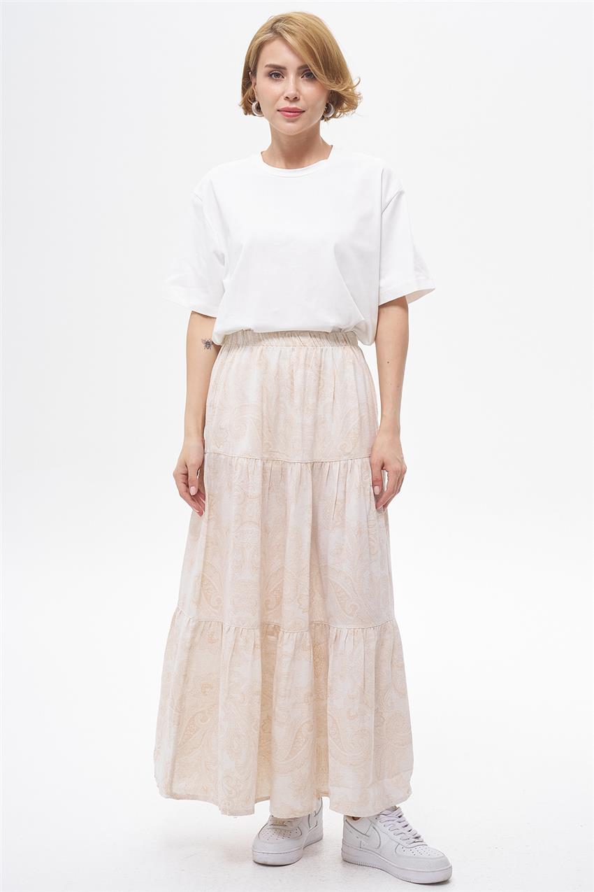 Skirt-Beige EMR-1663-11