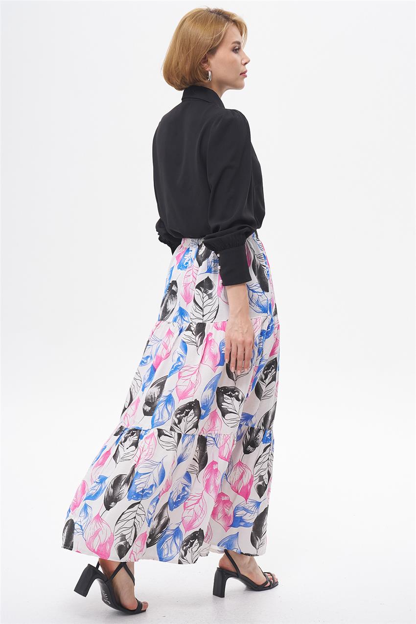 Skirt-Black Pink EMR-1661-453