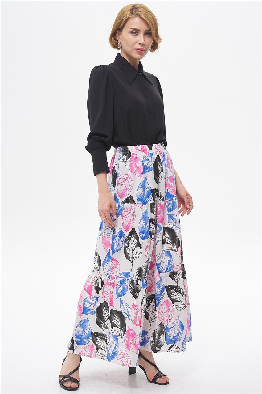 Skirt-Black Pink EMR-1661-453