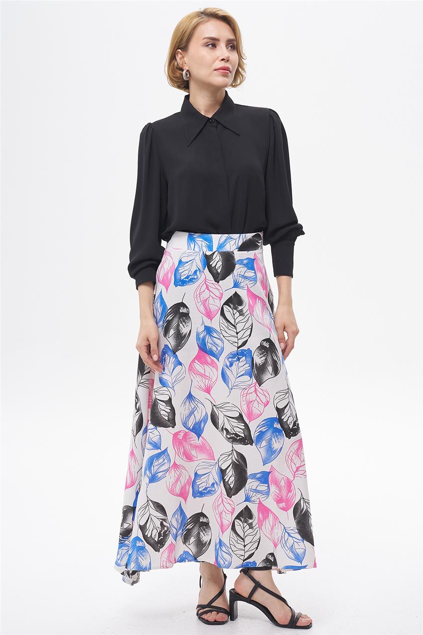 Skirt-Black Pink EMR-1881-453