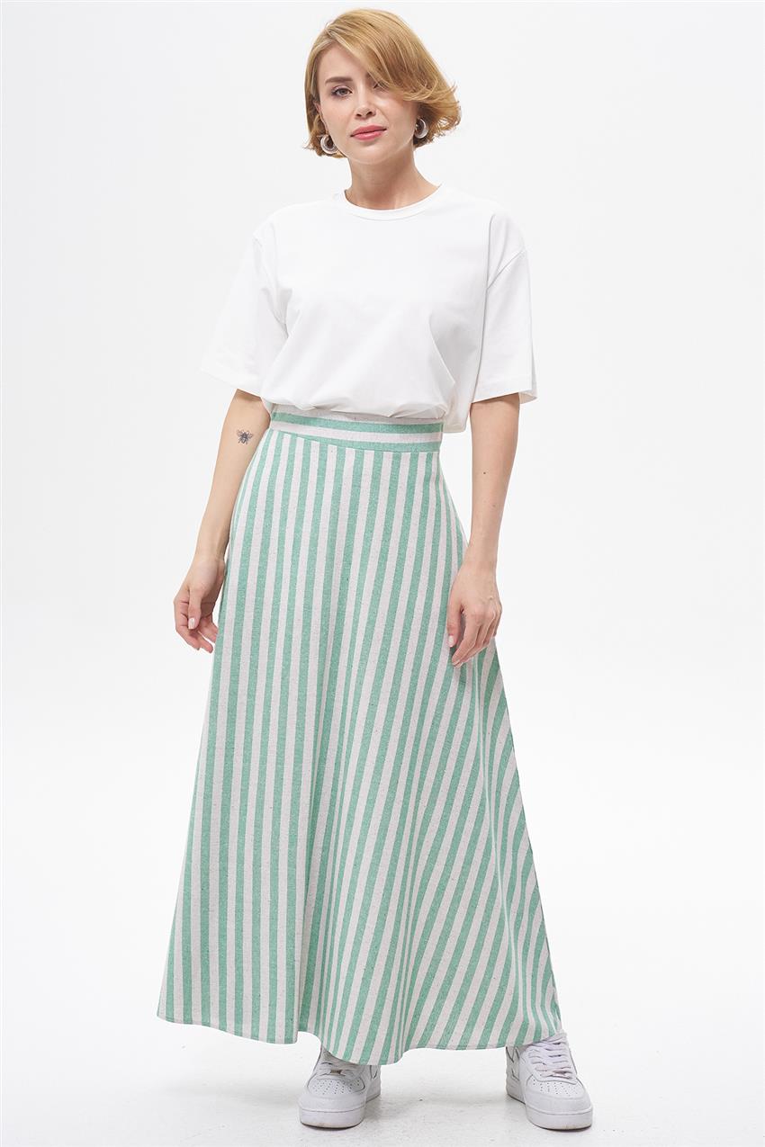 Skirt-Cream Green EMR-ER-1404-367