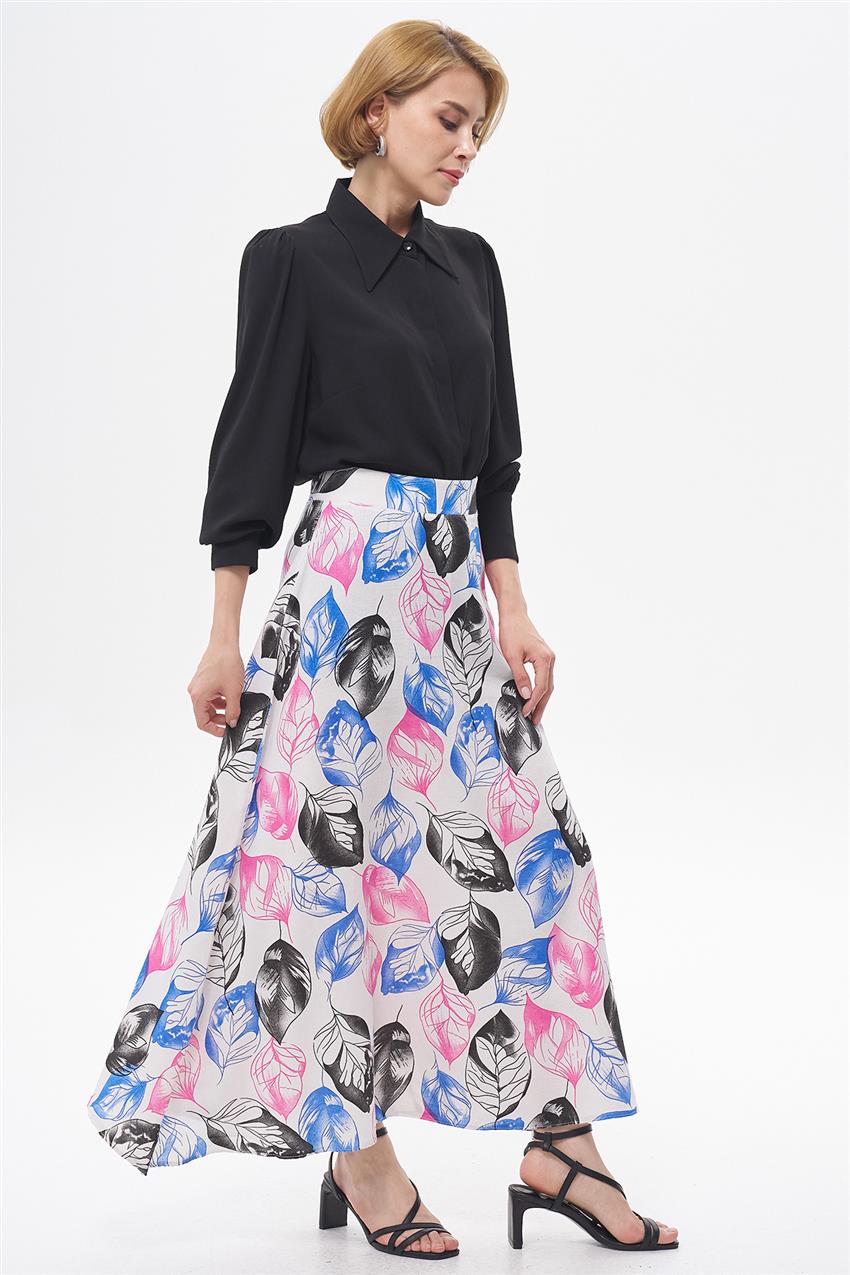 Skirt-Black Pink EMR-1881-453