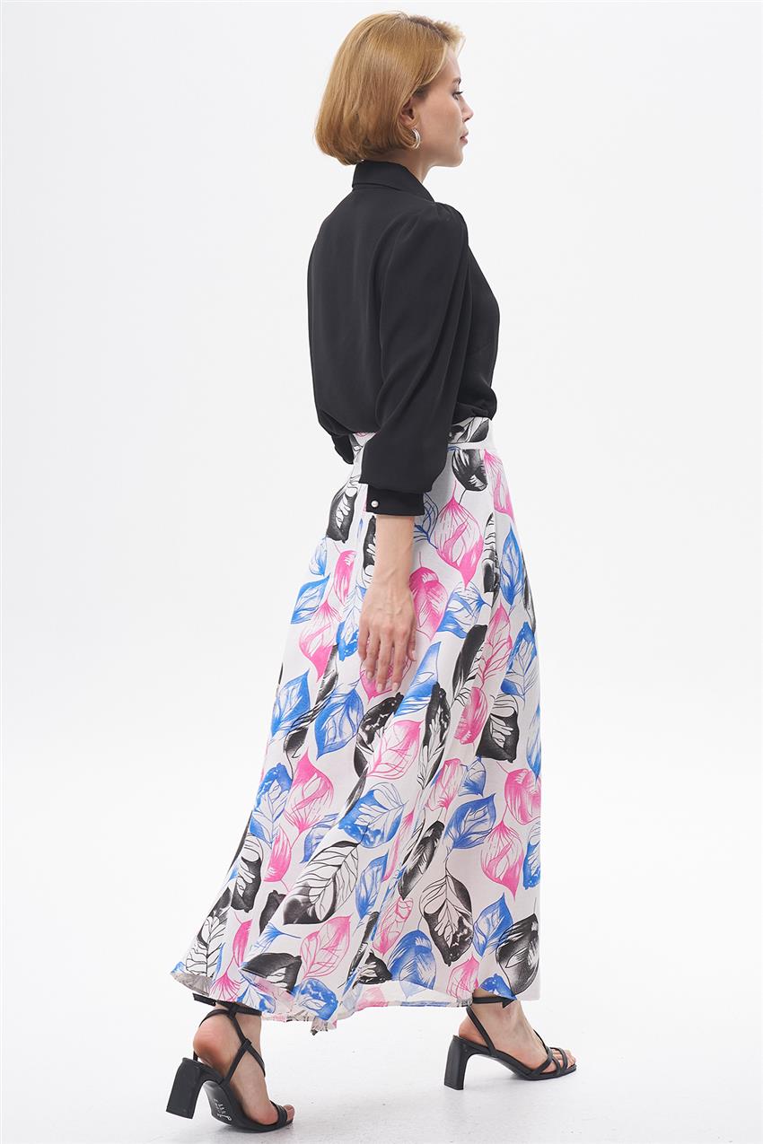 Skirt-Black Pink EMR-1881-453