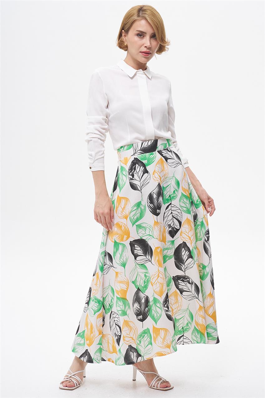 Skirt-Black Yellow EMR-1881-259