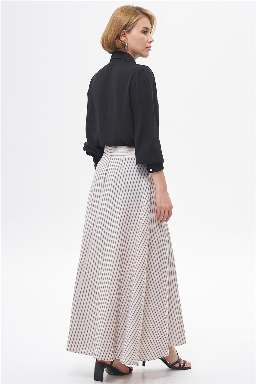 Skirt-Cream Black EMR-AR-1505-356