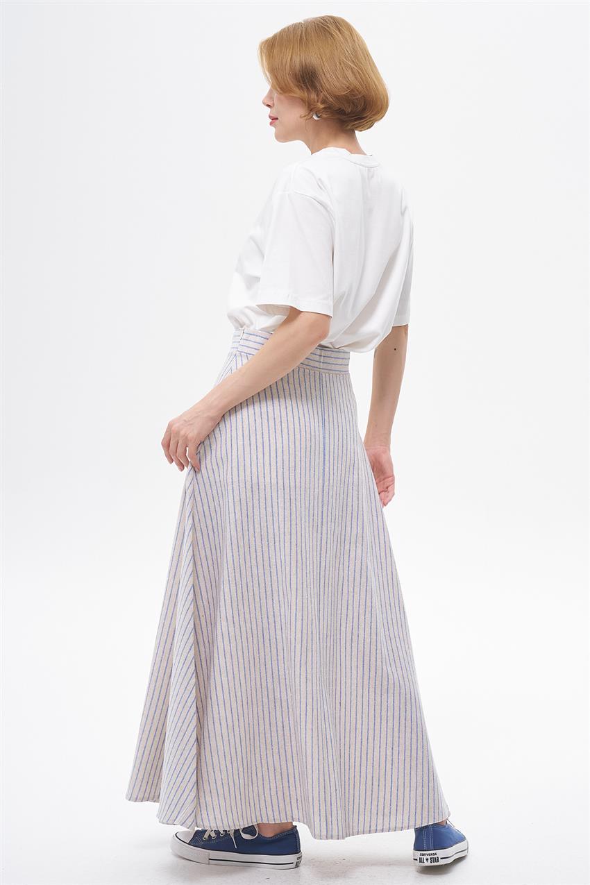 Skirt-Cream-Blue EMR-AR-1505-385