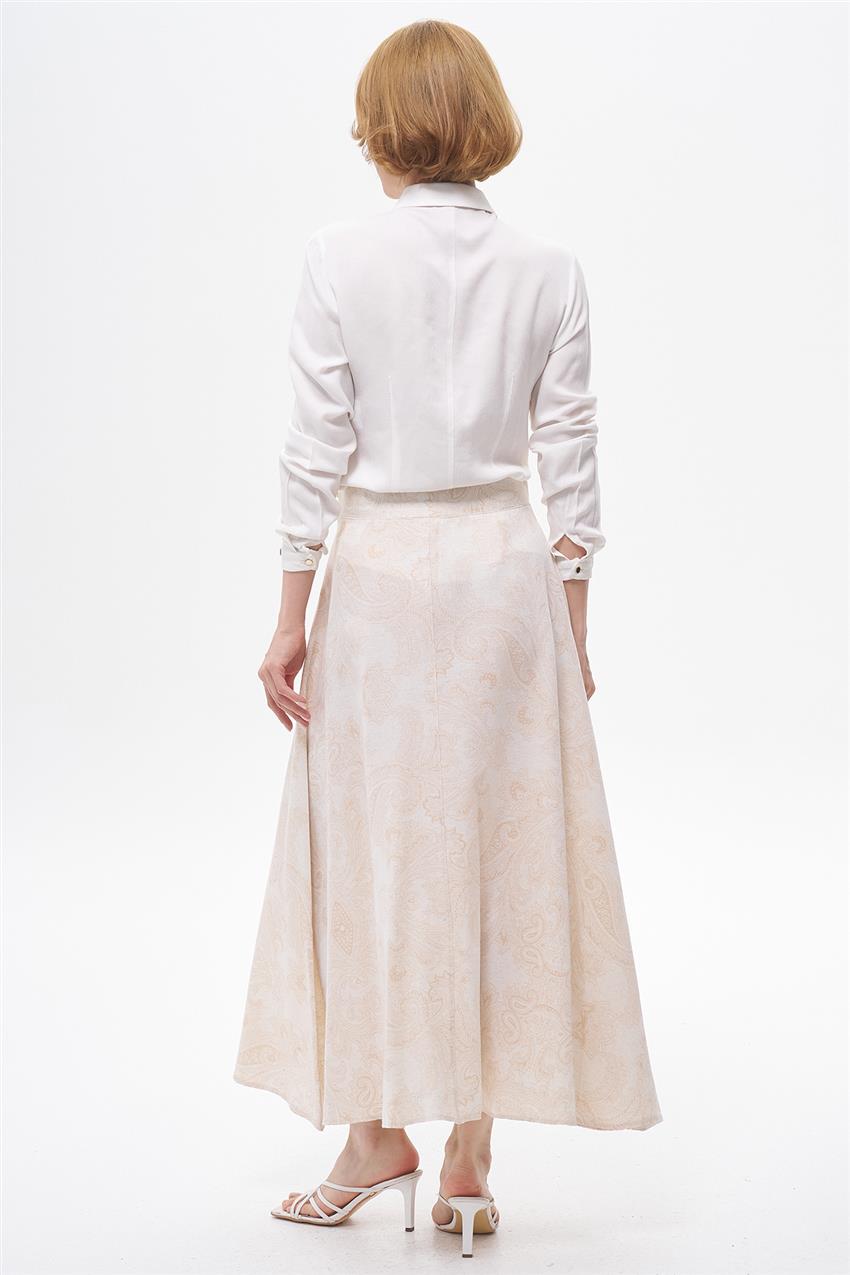 Skirt-Beige EMR-1882-11