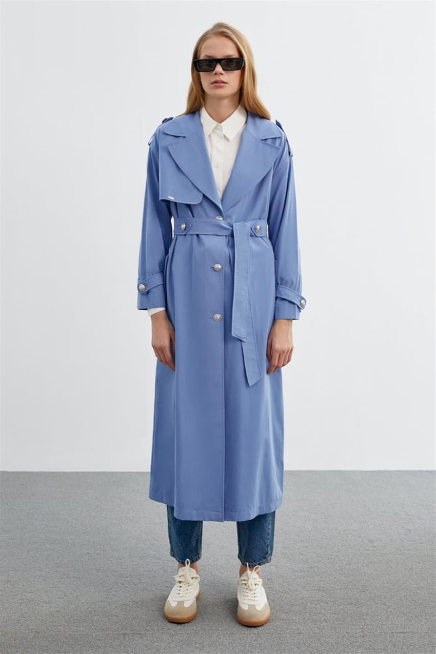 Trenchcoat-İndigo 13459-R1100