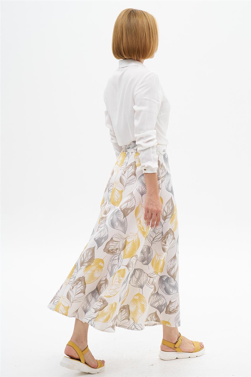 Skirt-Yellow Gray EMR-1881-454