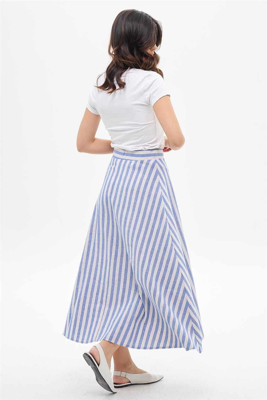 Skirt-Cream-Blue EMR-ER-1404-385