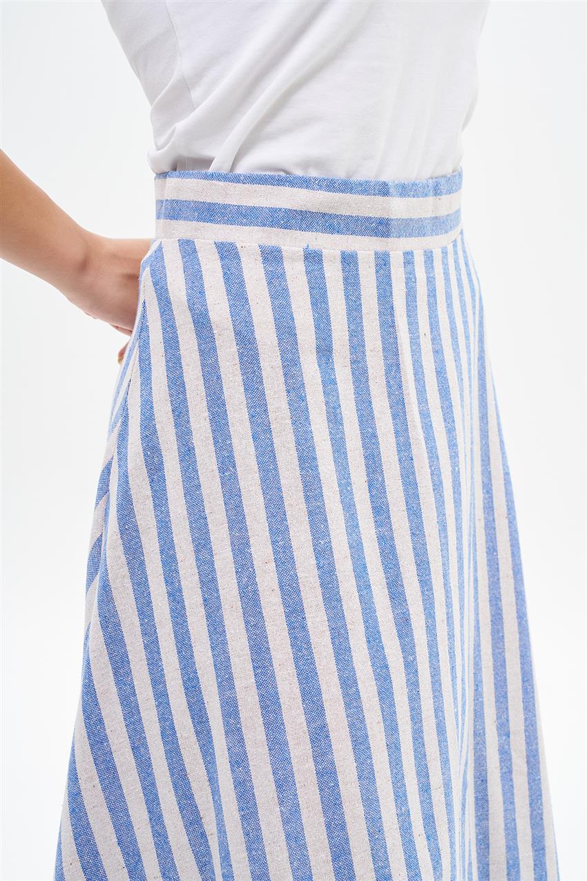 Skirt-Cream-Blue EMR-ER-1404-385