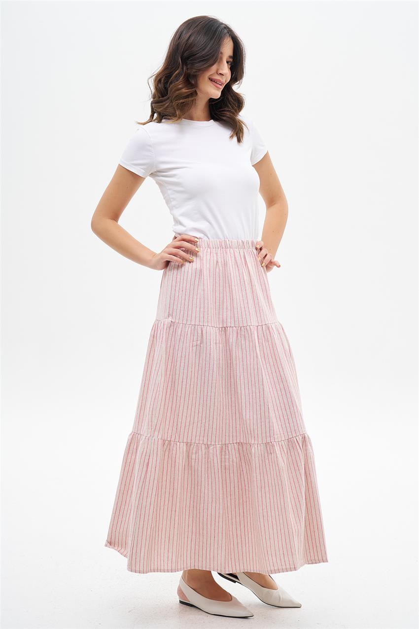 Skirt-Ecru Pink EMR-2101-309