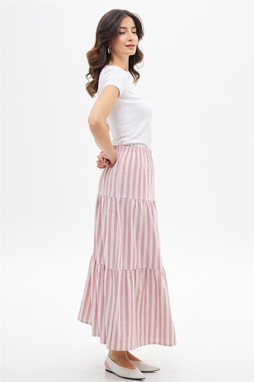 Skirt-Ecru Pink EMR-2103-309