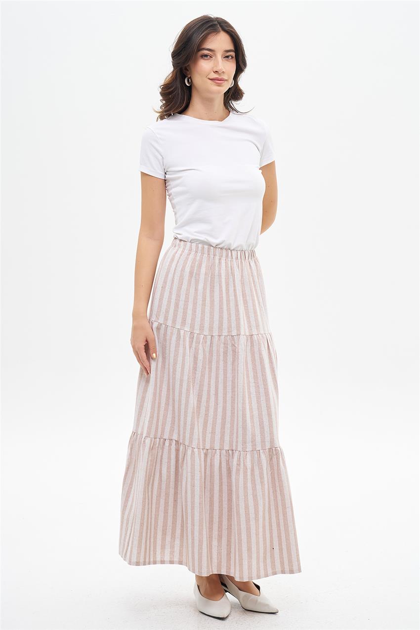 Skirt-Ecru-Beige EMR-2103-428