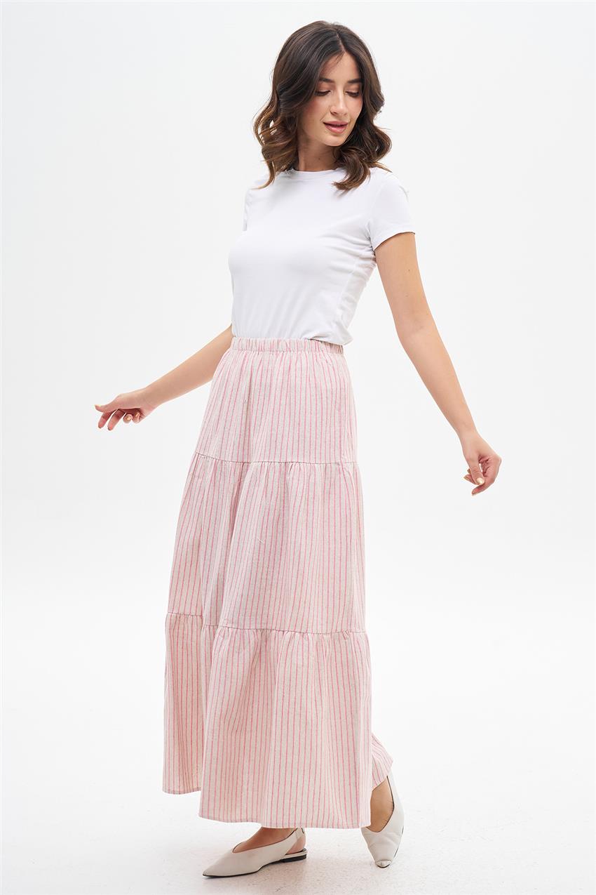 Skirt-Ecru Pink EMR-2101-309