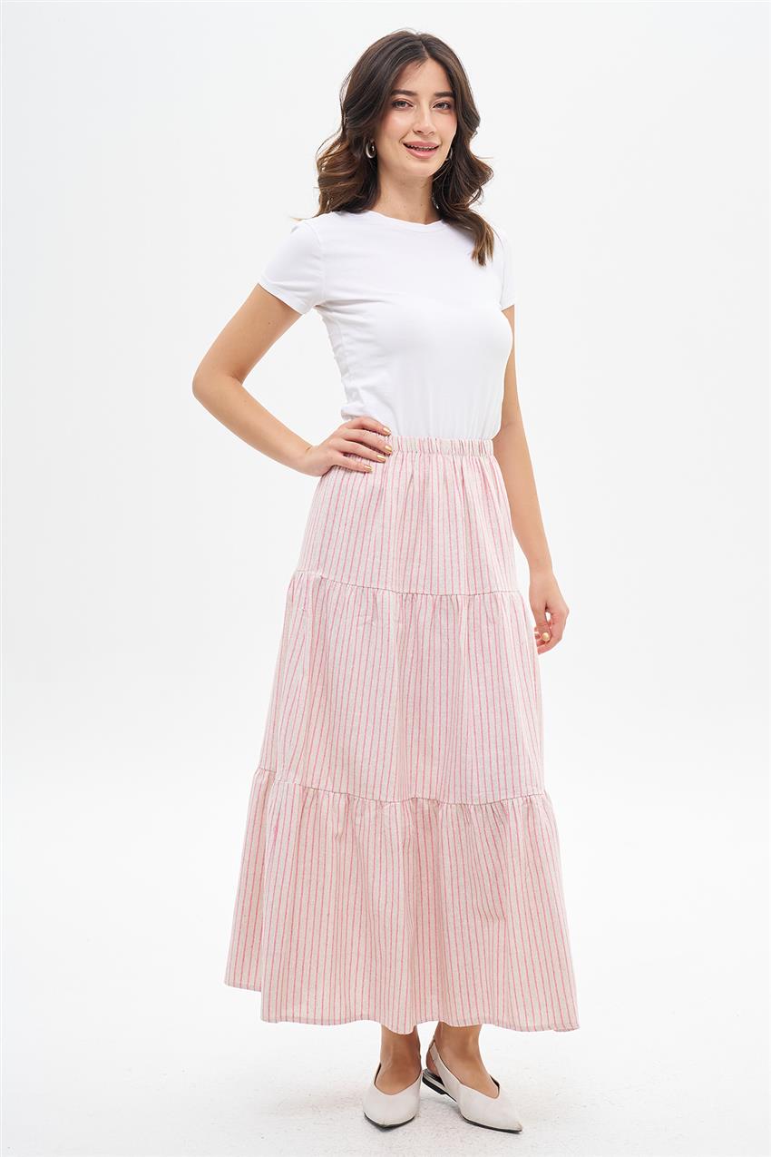 Skirt-Ecru Pink EMR-2101-309