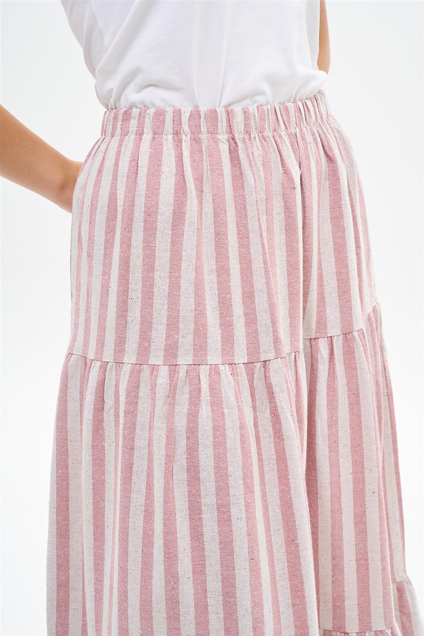 Skirt-Ecru Pink EMR-2103-309