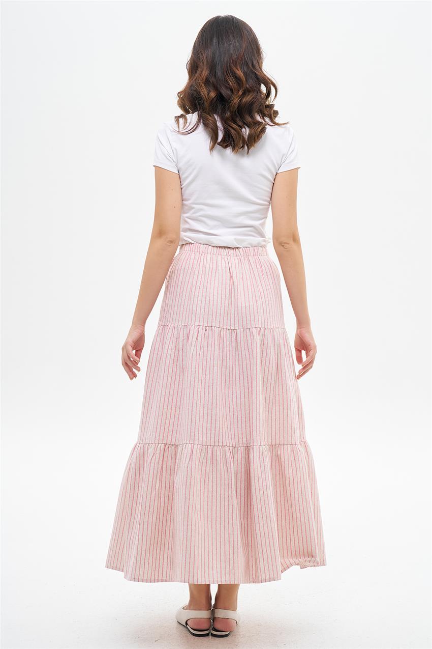 Skirt-Ecru Pink EMR-2101-309