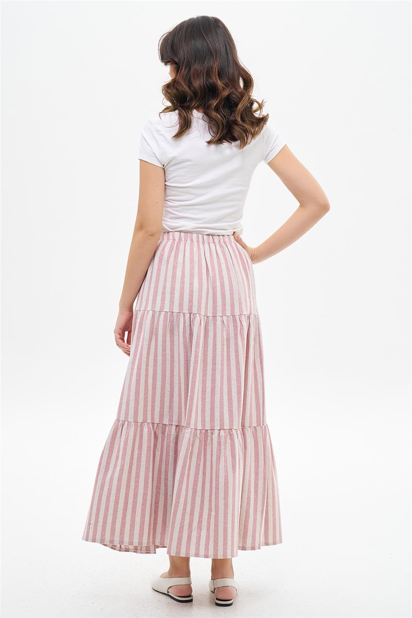 Skirt-Ecru Pink EMR-2103-309