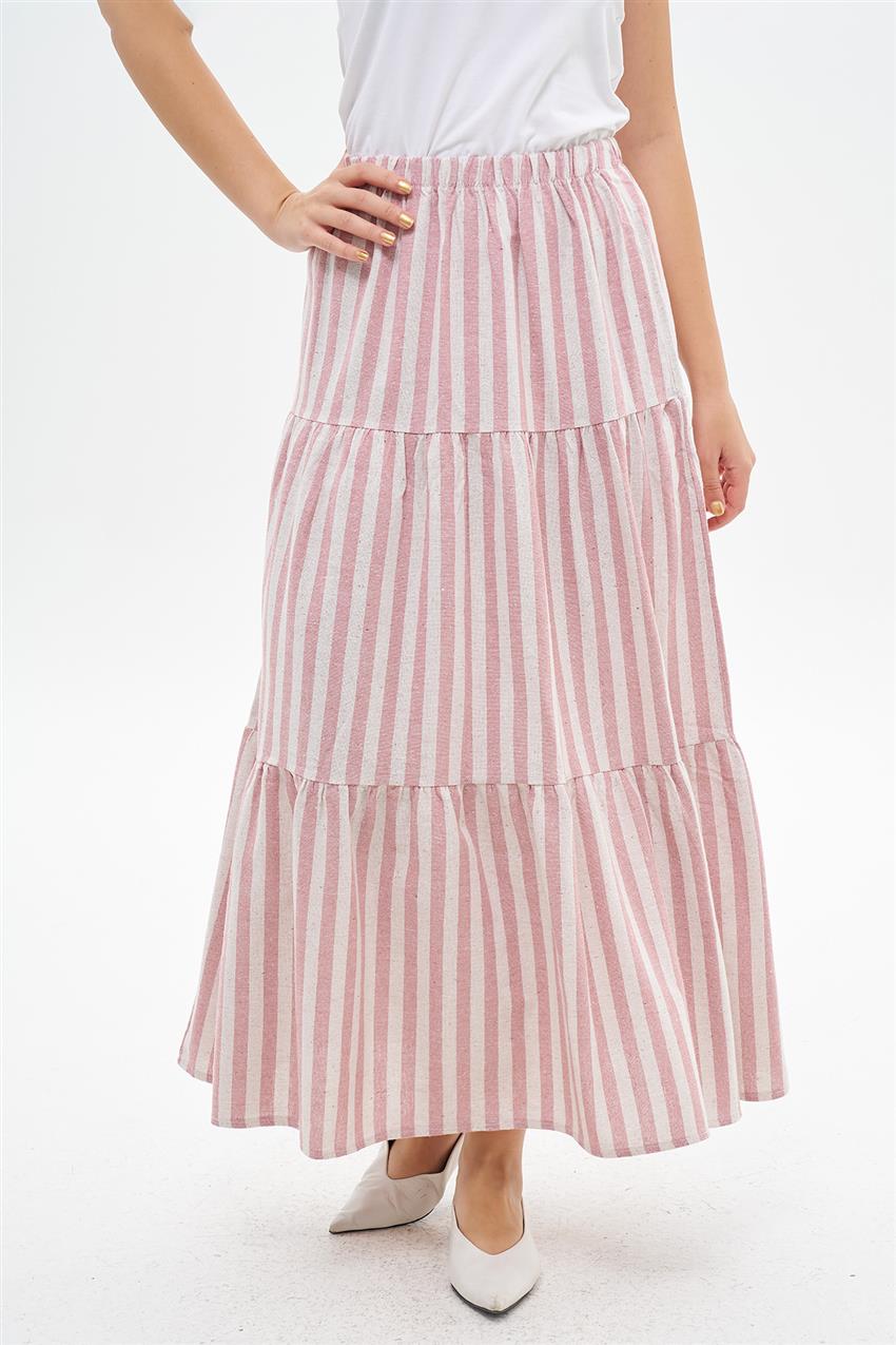 Skirt-Ecru Pink EMR-2103-309