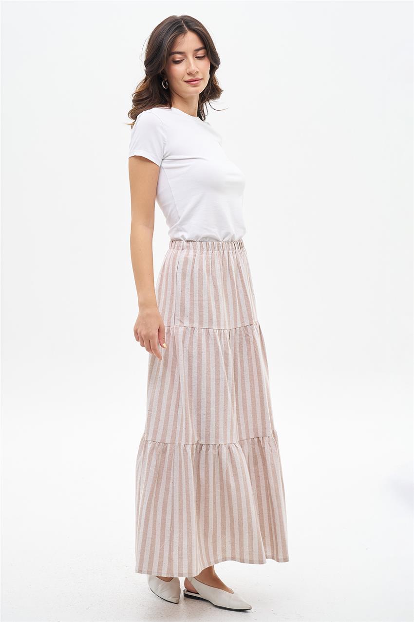 Skirt-Ecru-Beige EMR-2103-428