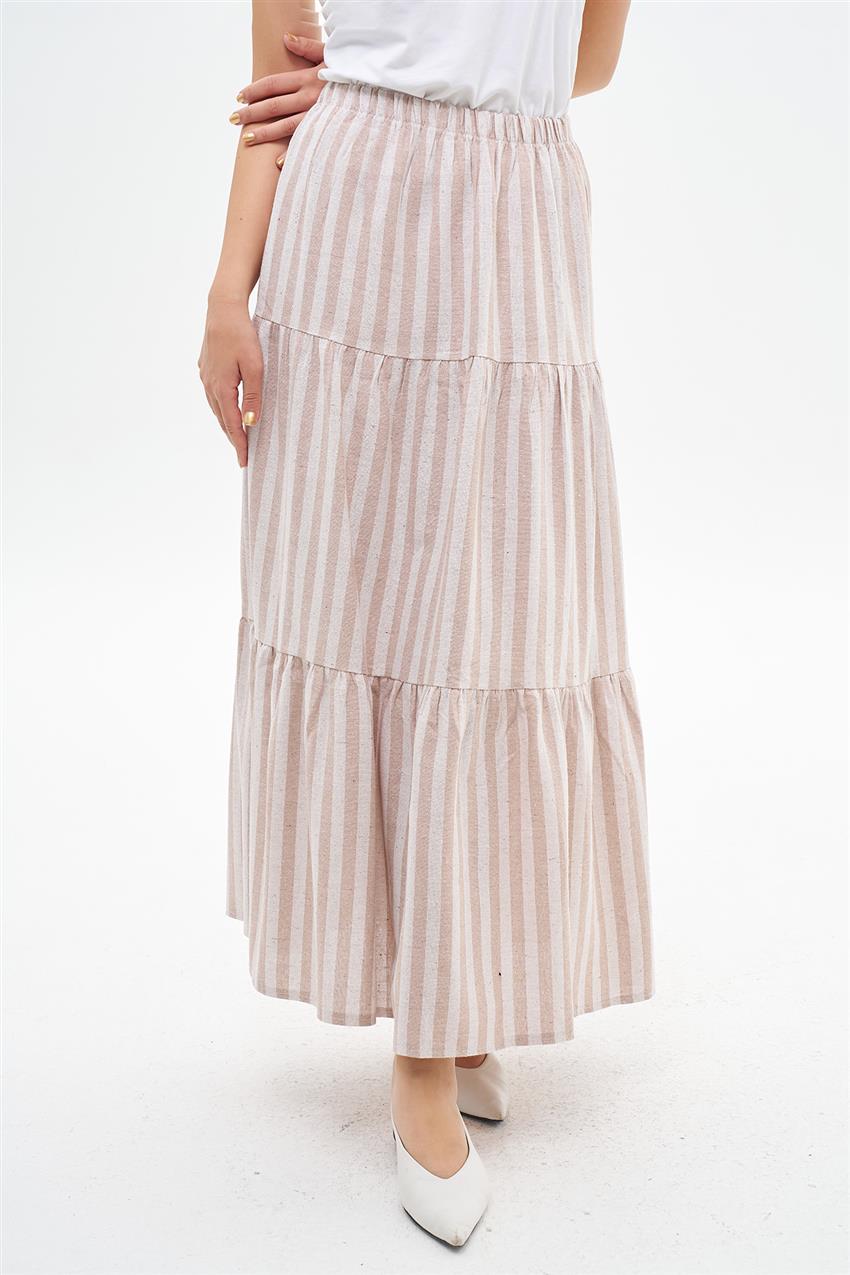 Skirt-Ecru-Beige EMR-2103-428