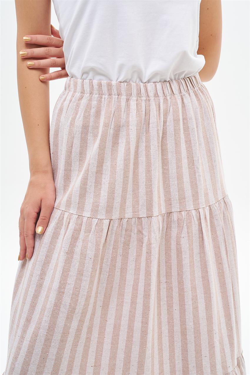 Skirt-Ecru-Beige EMR-2103-428