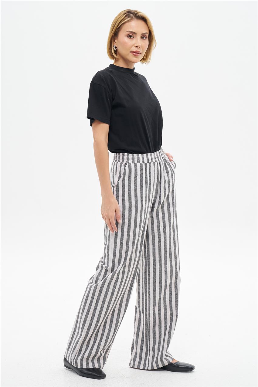 Pants-Black-Ecru EMR-2102-304